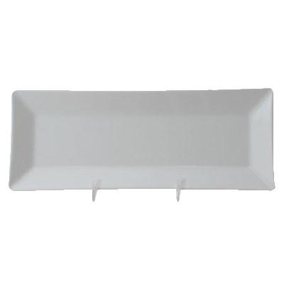 Thunder Group 29110WT Classic White 10-1/4" x 4" Rectangular Melamine Plate