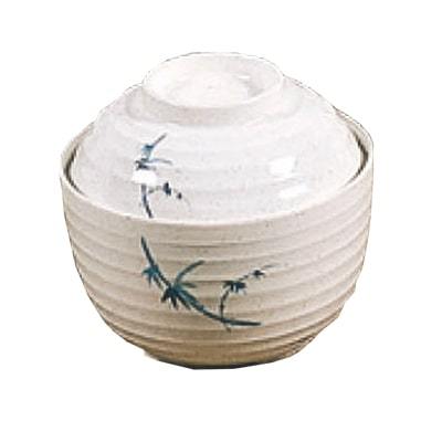Thunder Group 3502BB 9 oz Blue Bamboo Pattern Melamine Miso Bowl