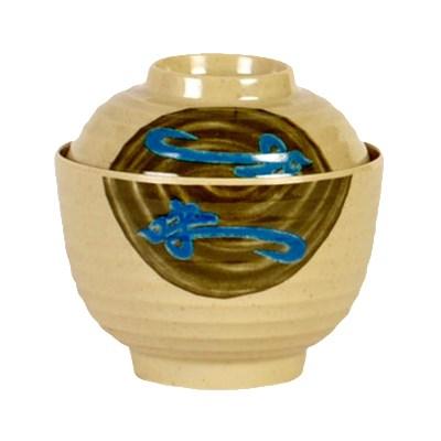 Thunder Group 3502J 9 oz Wei Pattern Melamine Miso Bowl