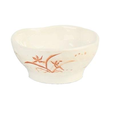Thunder Group 3703 2 oz Gold Orchid Pattern Melamine Sauce Bowl