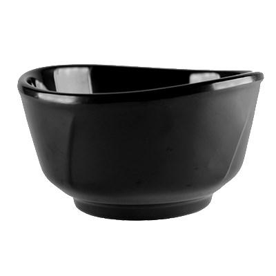 Thunder Group 39050BK Classic Black 16 oz. Round Melamine Bowl
