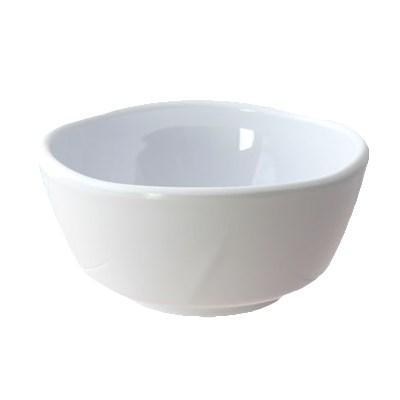Thunder Group 39055WT Classic White 19 oz. Round Melamine Round Bowl
