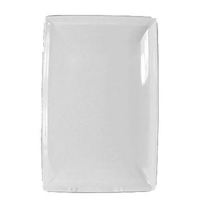 Thunder Group 47128WT Classic White 12-1/2" x 8" Rectangular Melamine Tray