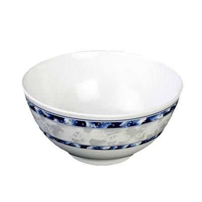 Thunder Group 5206DL 25 oz Blue Dragon Pattern Melamine Rice Bowl