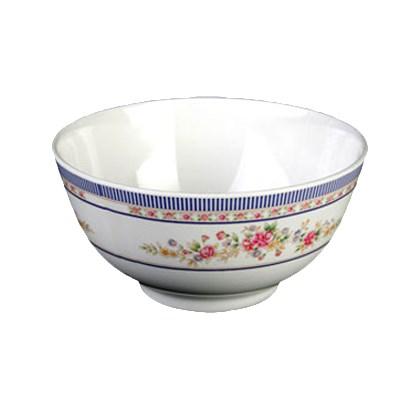 Thunder Group 5207AR 39 oz Rose Pattern Melamine Rice Bowl