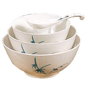 Thunder Group 5207BB 39 oz Blue Bamboo Pattern Melamine Rice Bowl