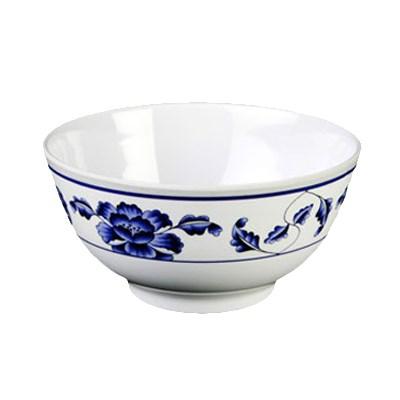 Thunder Group 5207TB 39 oz Lotus Pattern Melamine Rice Bowl