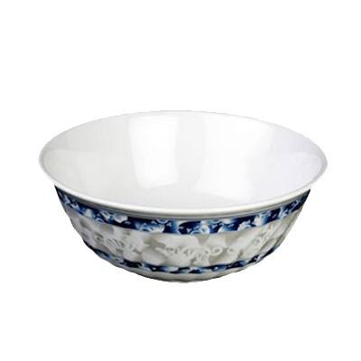 Thunder Group 5306DL Blue Dragon 21 oz. Round Melamine Swirl Bowl