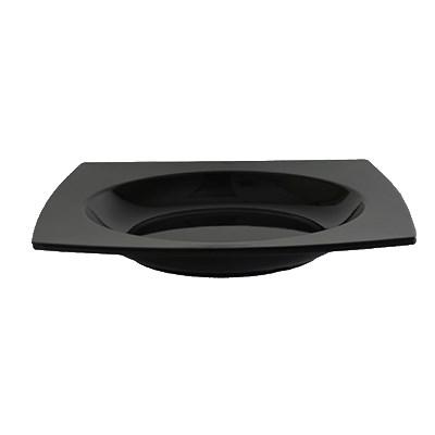 Thunder Group 63010BK Classic Black 22 oz. Square Melamine Bowl