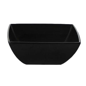 Thunder Group 69003BK Classic Black 2-1/2 oz. Square Melamine Bowl