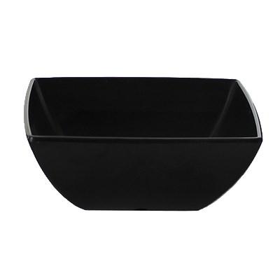 Thunder Group 69004BK Classic Black 8 oz. Square Melamine Bowl
