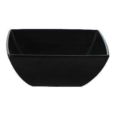 Thunder Group 69005BK Classic Black 22 oz. Square Melamine Bowl