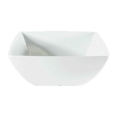 Thunder Group 69005WT Classic White 22 oz. Square Melamine Bowl