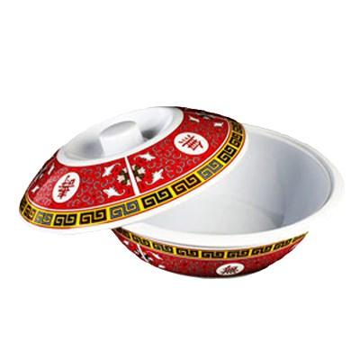 Thunder Group 8010TR Serving Bowl, 75 Oz, 10" Dia, With Lid, BPA Free, NSF