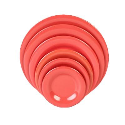 Thunder Group CR007RD Plate, Orange, 7-5/8" Dia, Round, BPA Free, NSF
