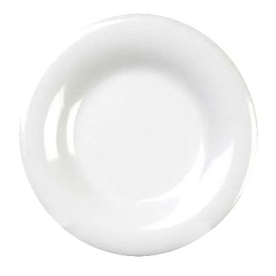 Thunder Group CR009W 9-1/4" White Wide Rim Melamine Plate