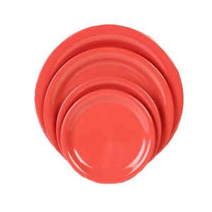 Thunder Group CR109RD Plate, Orange, 9" Dia, Round, Melamine, BPA Free, NSF