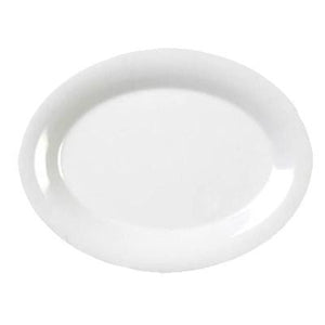 Thunder Group CR209W Platter, White, 9-1/2" X 7-1/4", Oval, BPA Free, NSF