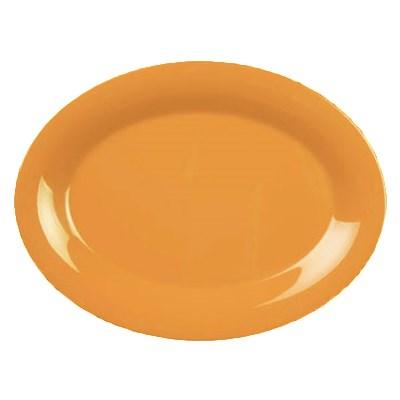 Thunder Group CR209YW Platter, Yellow, 9-1/2" X 7-1/4", Oval, BPA Free, NSF