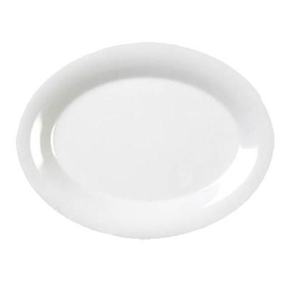 Thunder Group CR212W Platter, White, 12" X 9", Oval, BPA Free, NSF