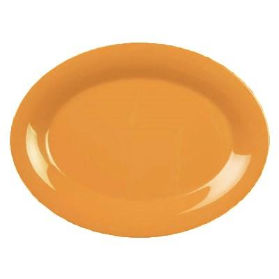 Thunder Group CR212YW Platter, Yellow, 12" X 9", Oval, BPA Free, NSF