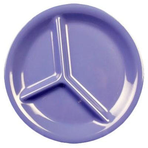 Thunder Group CR710BU 10-1/4" Purple 3-Compartment Melamine Plate