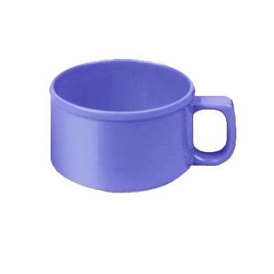 Thunder Group CR9016BU Soup Mug, 10 Oz, 4" Dia, With C-Handle, BPA Free, NSF