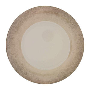 Thunder Group DM010J Jazz 10-1/2" Round Melamine Plate with Crackle-Finished Border