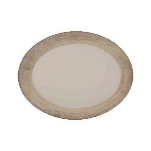 Thunder Group DM209J Jazz 9" x 7" Oval Melamine Platter with Crackle-Finished Border