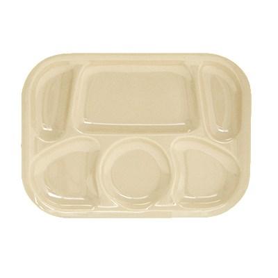 Thunder Group ML803T 6-Compartment Tray 13" X 9-1/2", Melamine Tan