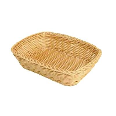 Thunder Group PLBB1209 Rectangular Plastic Hand-Woven Basket 12" x 9"