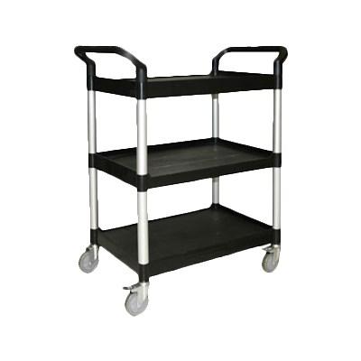 Thunder Group PLBC3316B 33-1/2" Bus Cart, Black 3-Tier