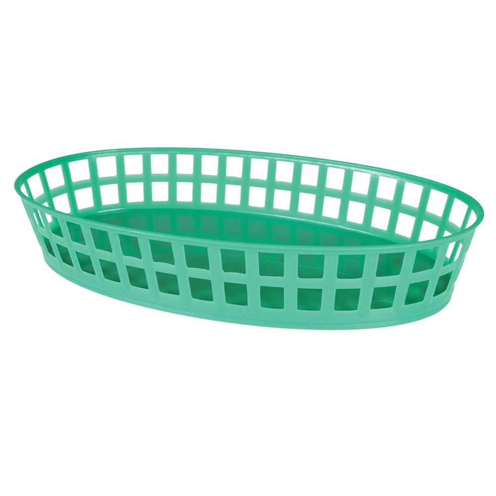 Thunder Group PLBK912G Fast Food Basket 7-7/8" X 4-3/5" X 2-2/3"H, Oval, Plastic, Green