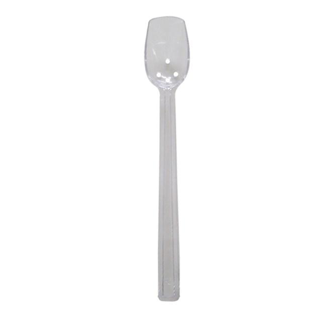 Thunder Group PLBS110CL Polycarbonate Perforated Buffet Spoon, 10"L 3/4 Oz Clear, NSF