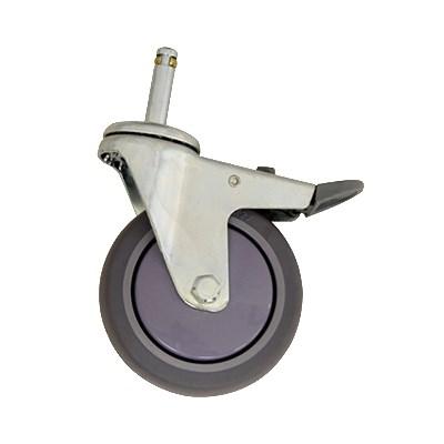 Thunder Group PLCB4140B 4" Wheel With Brake Caster For Bus Carts PLBC3316/4019