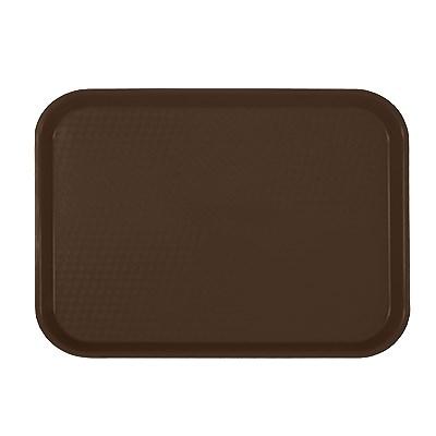 Thunder Group PLFFT1014BR Fast Food Tray, 10-1/2" X 13-5/8", Rectangular, Plastic, Brown
