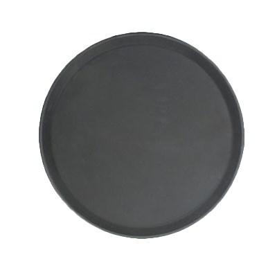 Thunder Group PLFT1100BK 11" Round Tray, Black, Fiberglass