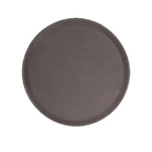 Thunder Group PLFT1100BR 11" Round Tray, Brown, Fiberglass