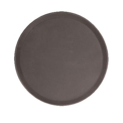 Thunder Group PLFT1400BR 14" Round Tray, Brown, Fiberglass