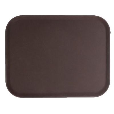 Thunder Group PLFT1418BR 14" X 18" Rectangular Tray, Brown, Fiberglass