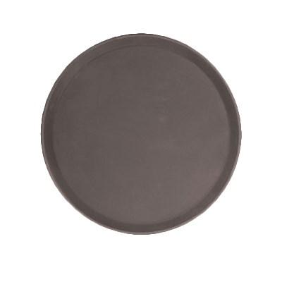 Thunder Group PLFT1600BR 16" Round Tray, Brown, Fiberglass