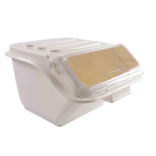 Thunder Group PLIB010S 10 Gallon/150 Cup Shelf Ingredient Bin, 19-1/4" X 23-3/8" X 17", White