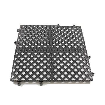 Thunder Group PLIM1212SM 12" X 12" Interlocking Bar Mat, Black