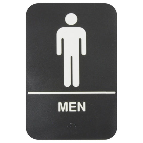 Thunder Group PLIS6952BK 6" X 9" Information Sign With Braille, Men