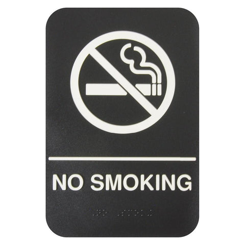 Thunder Group PLIS6955BK 6" X 9" Information Sign With Braille, No Smoking