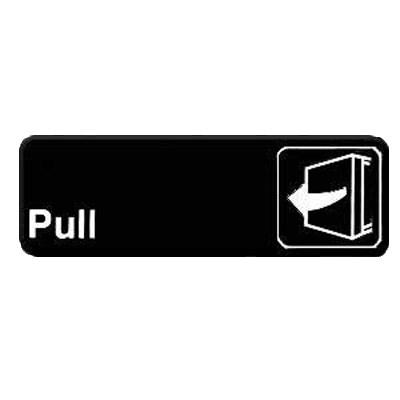 Thunder Group PLIS9302BK 9" X 3" Information Sign With Symbols, Pull