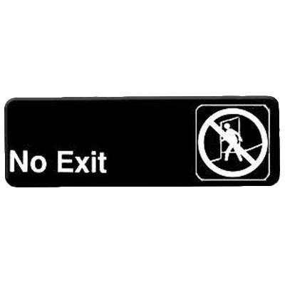 Thunder Group PLIS9306BK 9" X 3" Information Sign With Symbols, No Exit