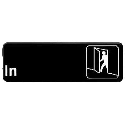 Thunder Group PLIS9309BK 9" X 3" Information Sign With Symbols, In