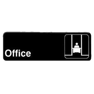 Thunder Group PLIS9323BK 9" X 3" Information Sign With Symbols, Office