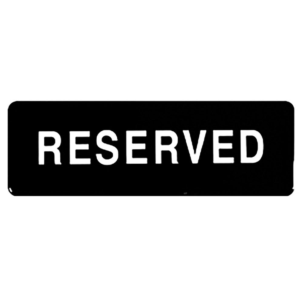 Thunder Group PLIS9338BK 9" X 3" Information Sign With Symbols, Reserved